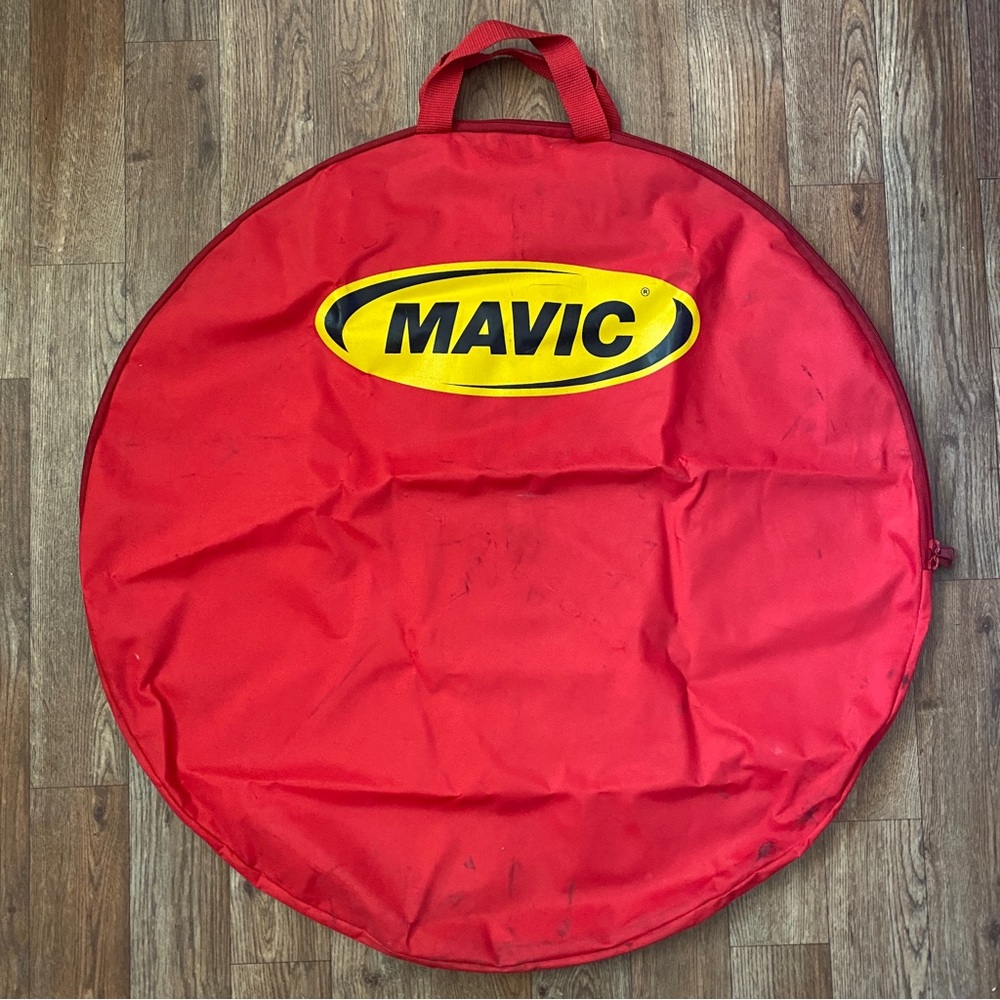 Mavic 700C Wheel Bag Road Bike Cycling Red Oval Logo Made In France Vintage